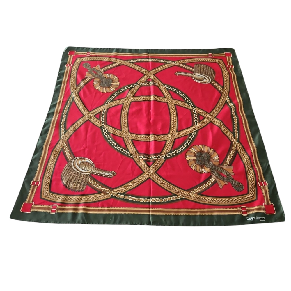 Roger‎ Laurent Paris Women's Red And Green Scarf